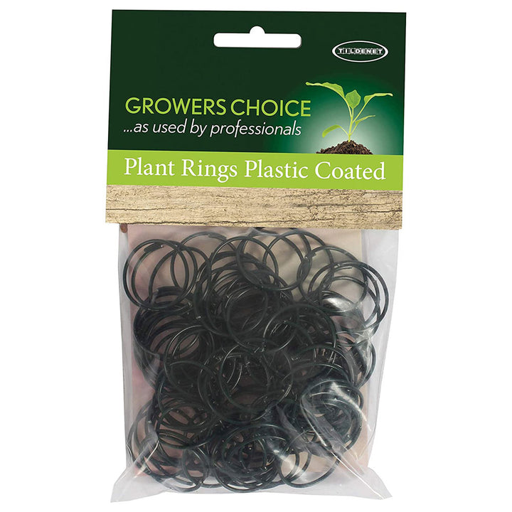 Tildenet Plastic Coated Plant Rings in packaging